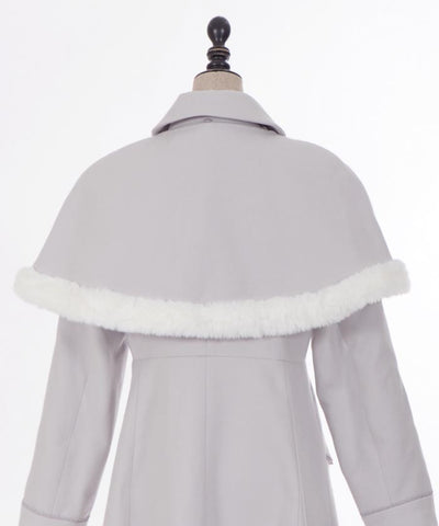 Fur Design Cape Coat