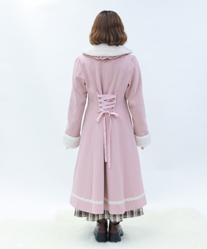 Long Coat with Fur Tippet (Pre-order) – axes femme from JAPAN