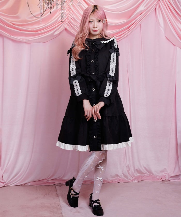 Bicolor Dress Coat – axes femme from JAPAN