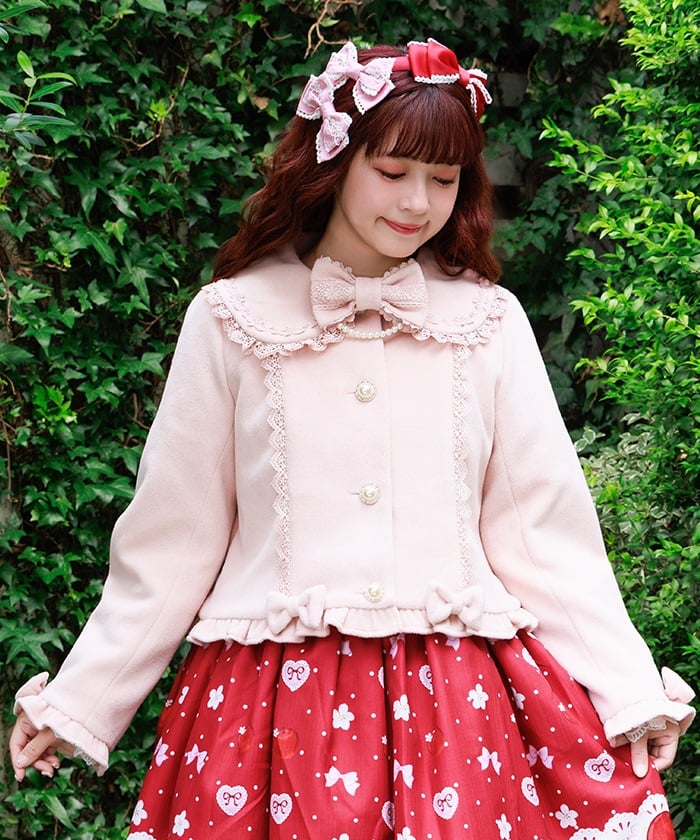 Pearl Ribbon Short Coat – axes femme from JAPAN