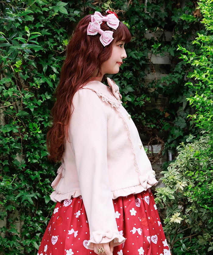 Pearl Ribbon Short Coat – axes femme from JAPAN