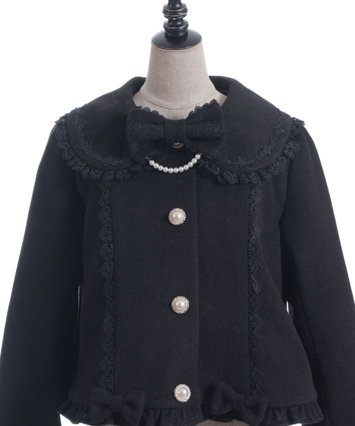 Pearl Ribbon Short Coat – axes femme from JAPAN