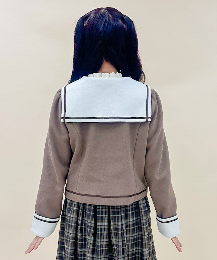 Sailor Collar Short Coat (Pre-order)