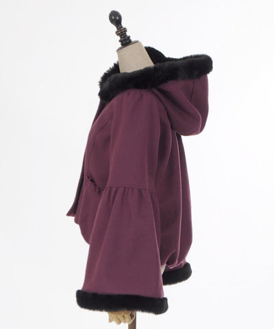 Bell Sleeve Coat with Hood