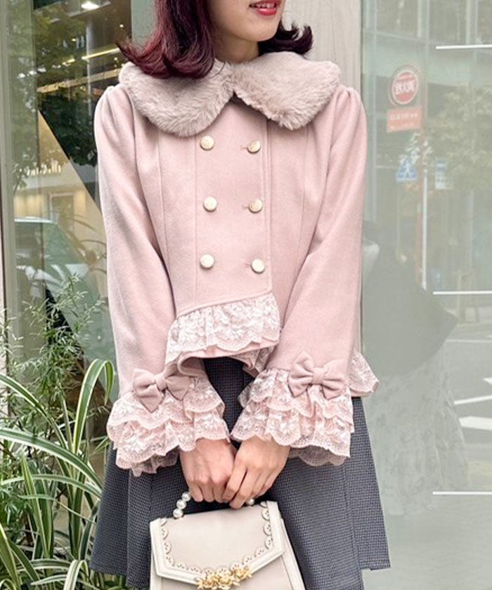 Hem Lace Short Coat – axes femme from JAPAN