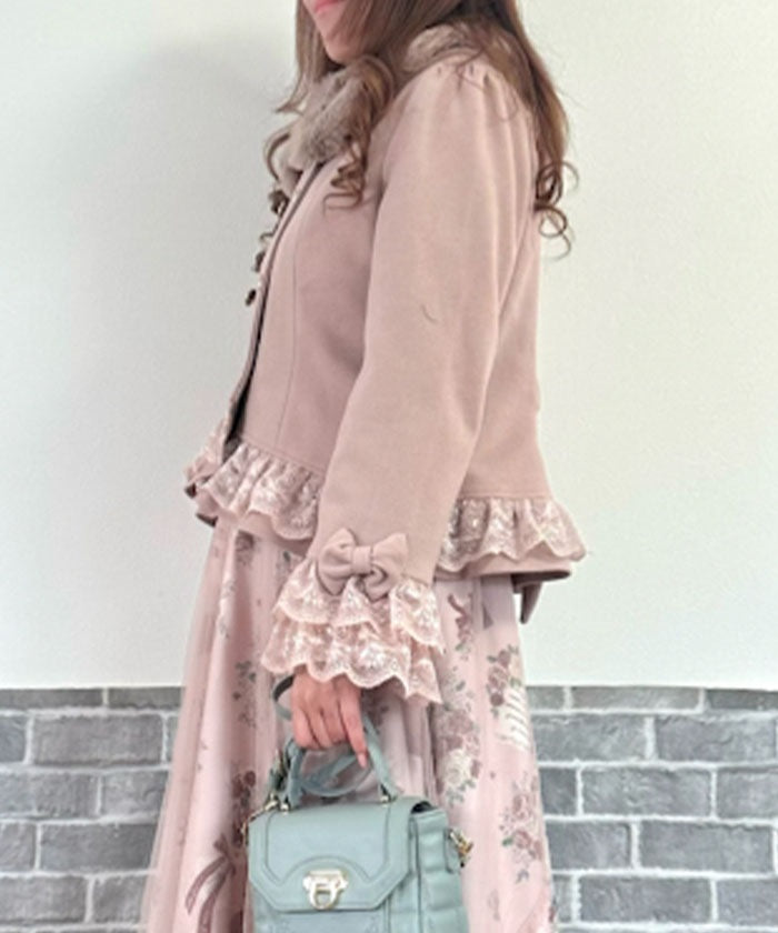 Hem Lace Short Coat – axes femme from JAPAN
