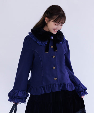 Rose Ribbon Frill Coat