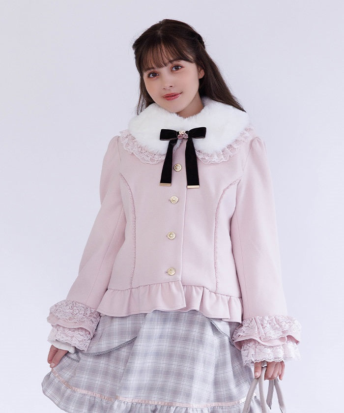 Rose Ribbon Frill Coat