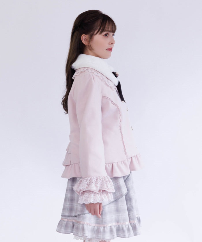 Rose Ribbon Frill Coat