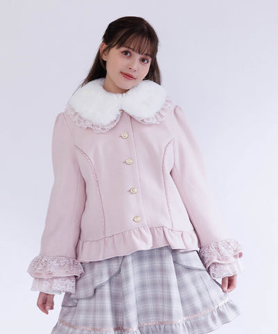 Rose Ribbon Frill Coat