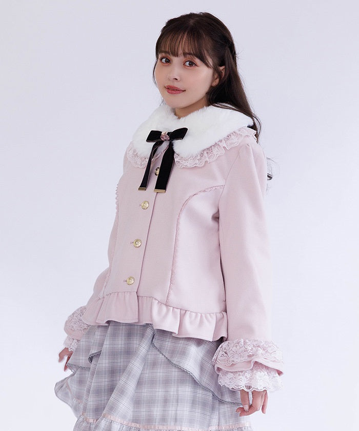Rose Ribbon Frill Coat