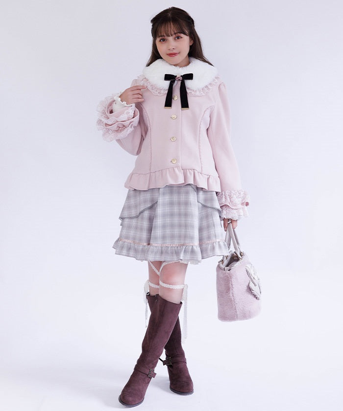 Rose Ribbon Frill Coat