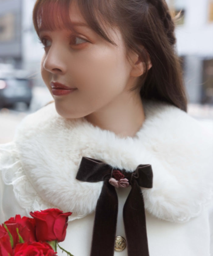 Rose Ribbon Frill Coat
