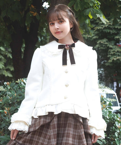 Rose Ribbon Frill Coat