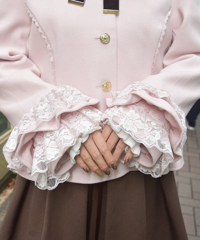 Rose Ribbon Frill Coat