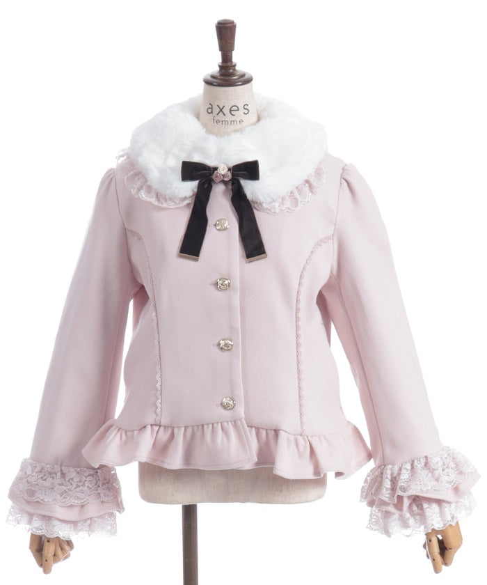 Rose Ribbon Frill Coat