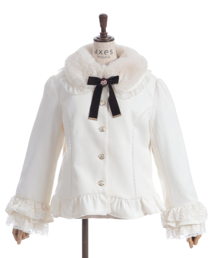 Rose Ribbon Frill Coat