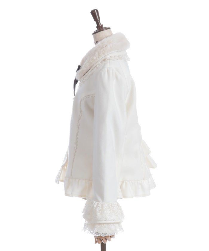 Rose Ribbon Frill Coat