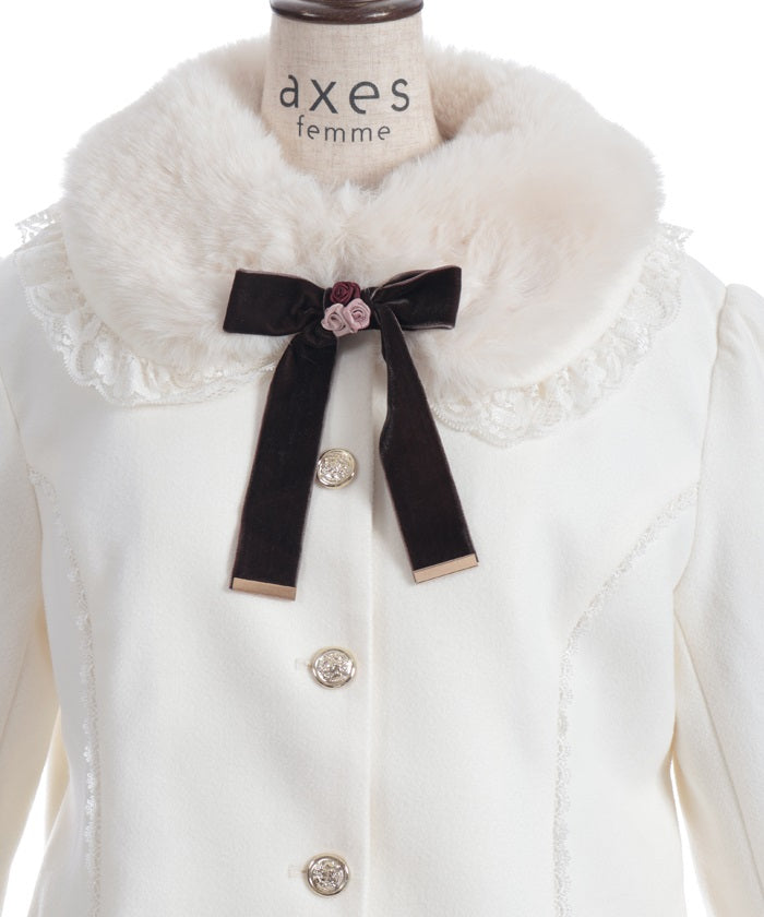 Rose Ribbon Frill Coat