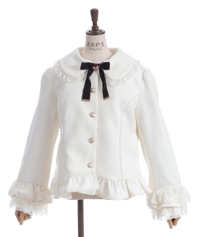 Rose Ribbon Frill Coat