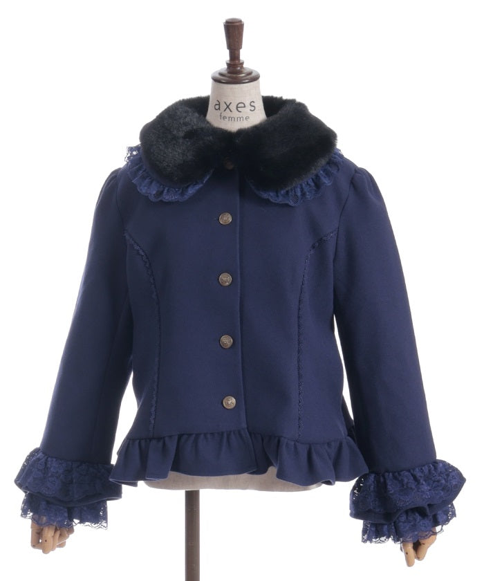 Rose Ribbon Frill Coat