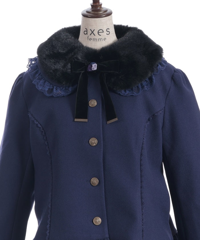 Rose Ribbon Frill Coat