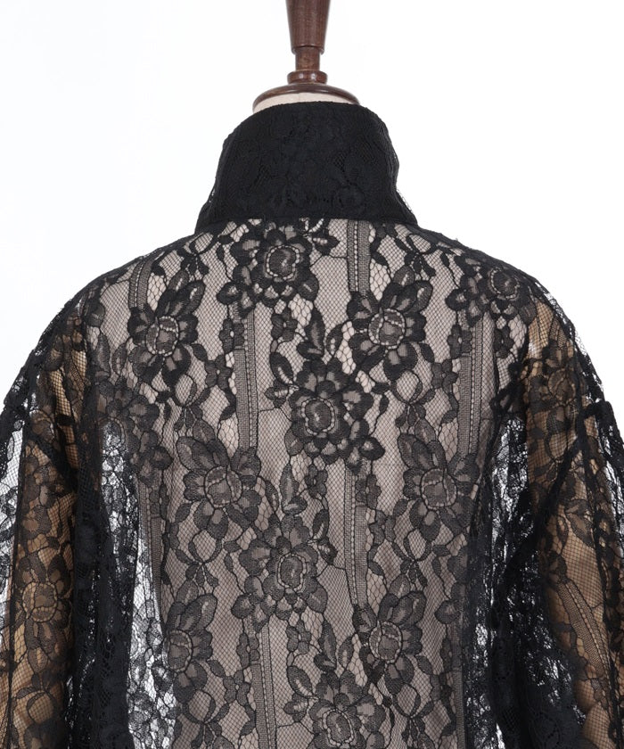 High Neck Lace Blouson