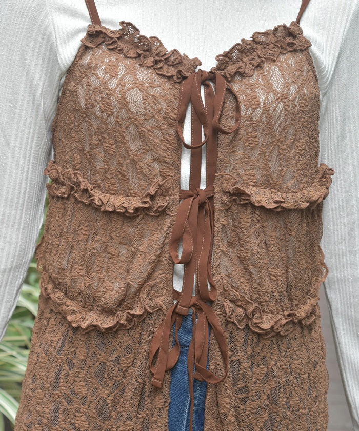 Tunic Length Lace Camisole