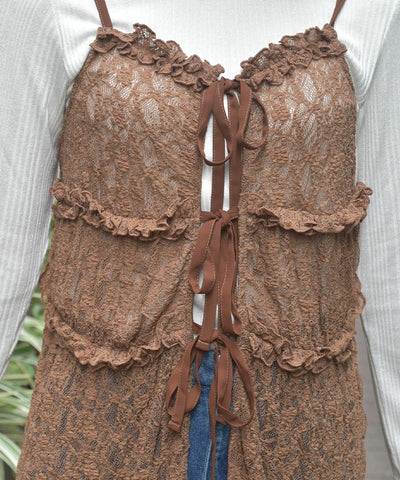 Tunic Length Lace Camisole