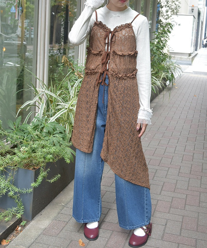 Tunic Length Lace Camisole