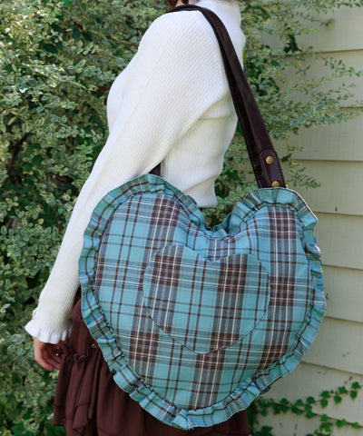 Tartan Plaid Heart Bag