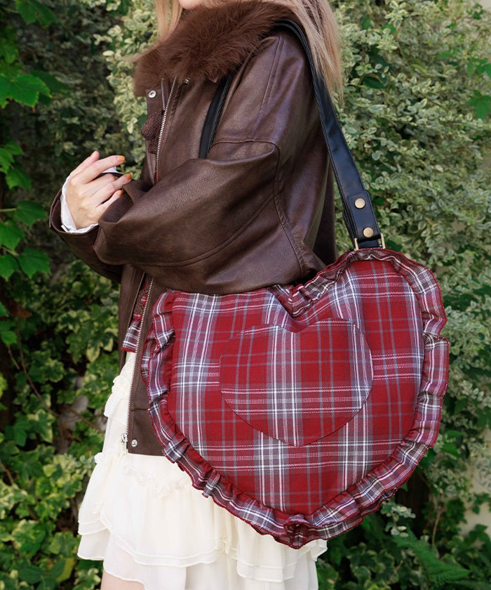Tartan Plaid Heart Bag