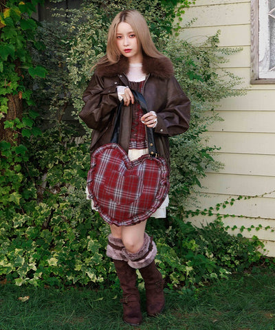 Tartan Plaid Heart Bag
