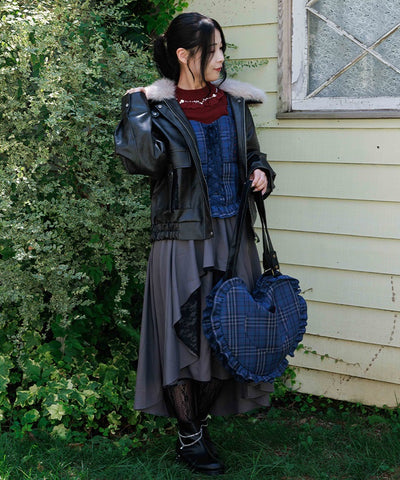 Tartan Plaid Heart Bag