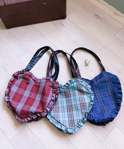 Tartan Plaid Heart Bag