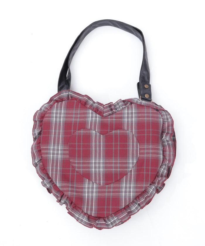 Tartan Plaid Heart Bag