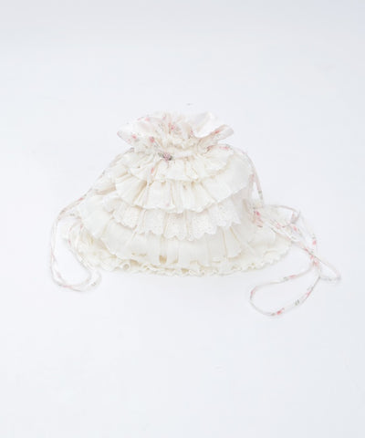 Small Floral Pattern & Frill Knapsack