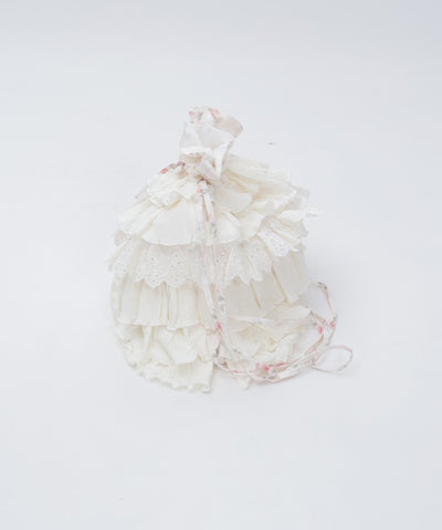 Small Floral Pattern & Frill Knapsack