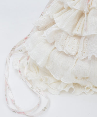 Small Floral Pattern & Frill Knapsack