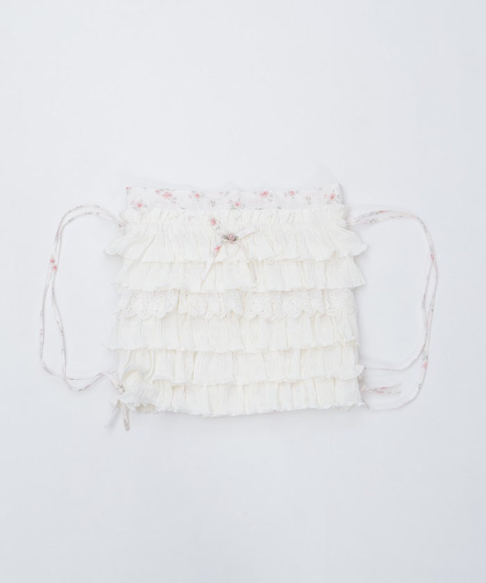 Small Floral Pattern & Frill Knapsack