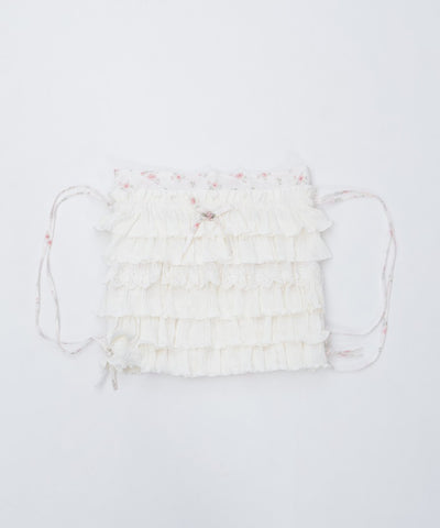 Small Floral Pattern & Frill Knapsack