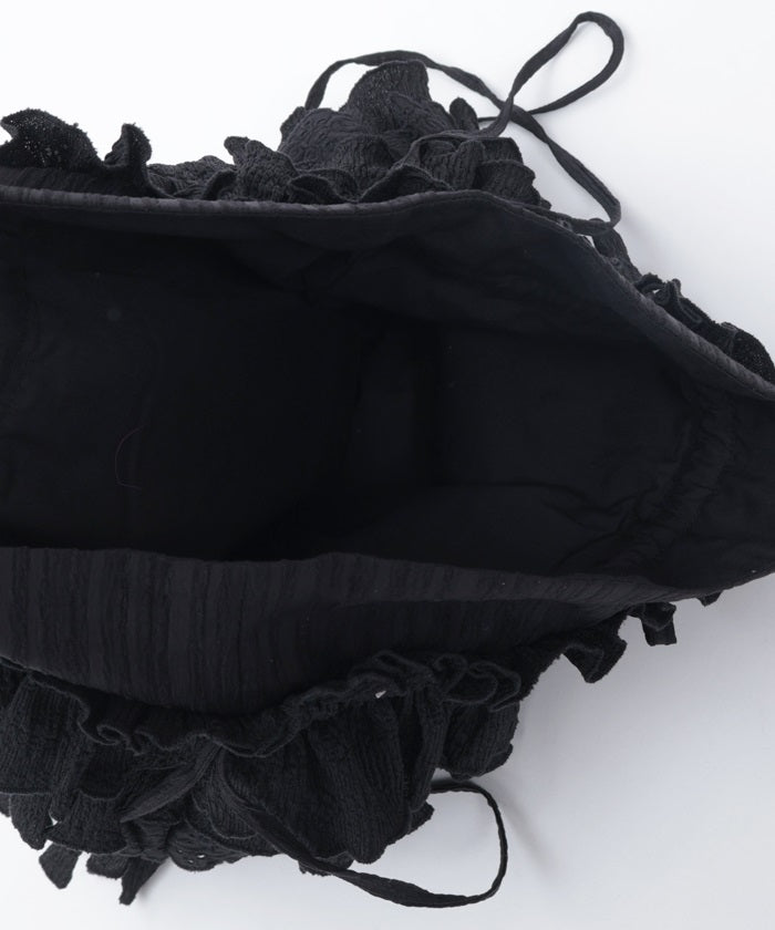 Small Floral Pattern & Frill Knapsack