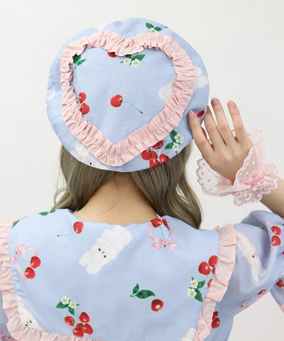 Cherry Bunny Pattern Beret