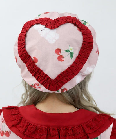 Cherry Bunny Pattern Beret