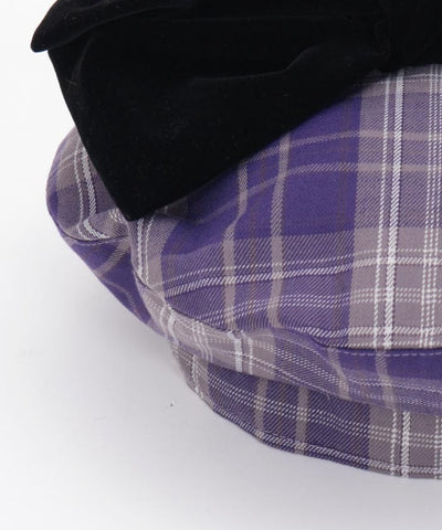 Tartan Plaid Ribbon Beret