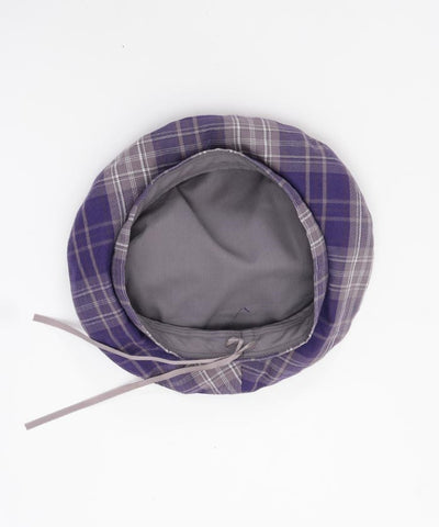 Tartan Plaid Ribbon Beret