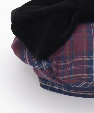 Tartan Plaid Ribbon Beret