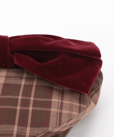 Tartan Plaid Ribbon Beret