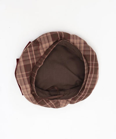 Tartan Plaid Ribbon Beret