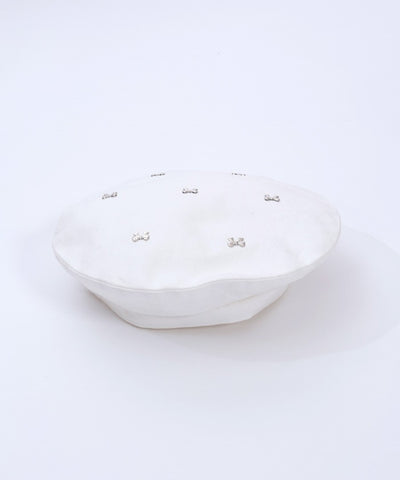 Ribbon Parts Denim Beret